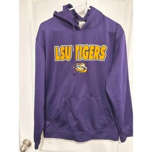 Russell LSU Tigers Hoodie Purple Mens Medium NCAA College Football Sweatshirt
